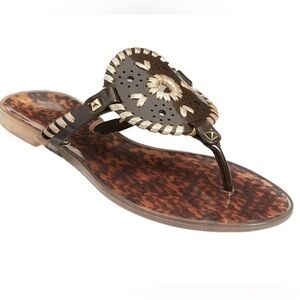 Jack Rogers The Georgica Jelly Waterproof Flip-Flops Tortoise Size 9